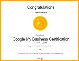 google my business certification viom institute