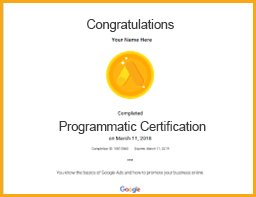 google programmatic certification viom institute