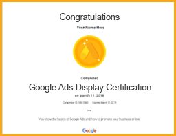 google ads display certification viom institute